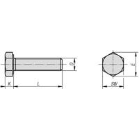 Csavar 5.8 10x16 DIN933 ZN