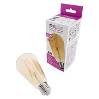 Izzó LED ST64 8W E27 1600K Gold Decor Filament