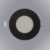 Kör alakú LED panel 6W 4200K kerek fekete