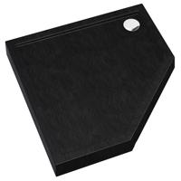 Ötszögletű zuhanytálca Black Stone 80x80x12 Espera Plus AQM4697CST