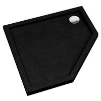 Ötszögletű zuhanytálca Black Stone 80x80x5 Espera AQM2397CST